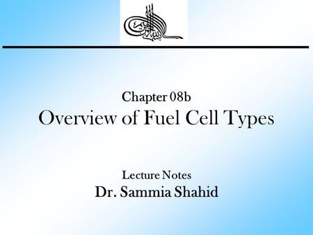 Overview of Fuel Cell Types