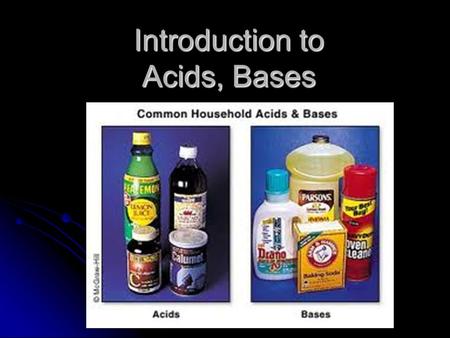 Introduction to Acids, Bases