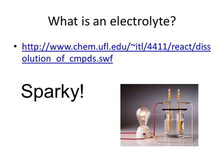 Sparky! What is an electrolyte?