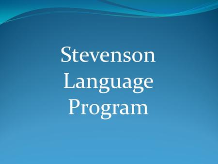 Stevenson Language Program