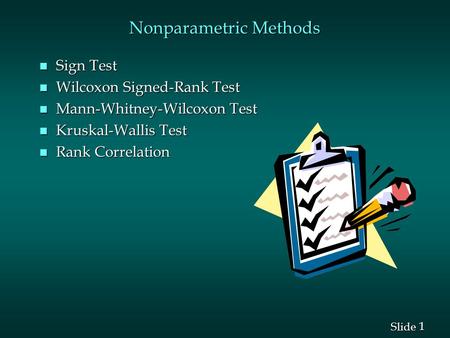 Nonparametric Methods