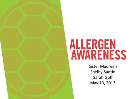 Sister Maureen Shelby Santin Sarah Goff May 13, 2013.