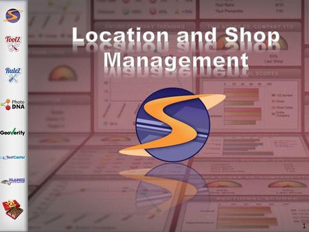 1. Location Management Groups Unlimited Location Groups(ULGs) Stickies Shop Management Extended Shopper Profile(ESP) Tests & Qualifications Waves (Scenarios)