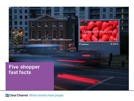 Five shopper fast facts. Shopping is now a major leisure pursuit. 1.