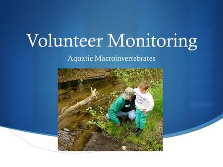 Volunteer Monitoring Aquatic Macroinvertebrates. Why Volunteer Water Quality Monitoring Makes Sense  Helps communities make informed decisions and improve.