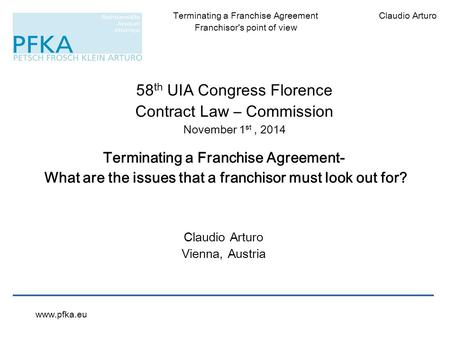 Terminating a Franchise Agreement-