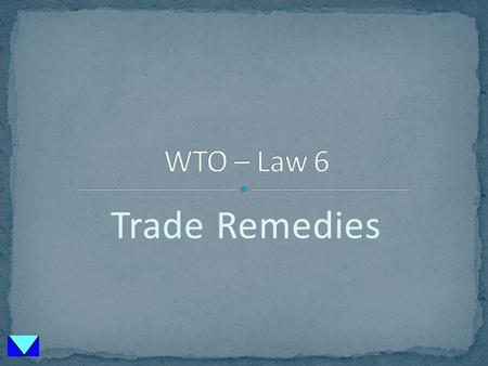 Trade Remedies. US Cartel Law Price Discrimination Predatory Pricing GATT Law Price Discrimination from abroad Reduction: only with material injury.