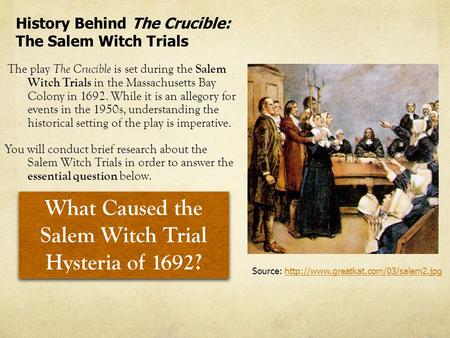 What Caused the Salem Witch Trial Hysteria of 1692?