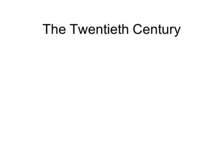 The Twentieth Century. Twentieth Century Music The Common Practice Period is now over. Composers (and listeners) must now find something other than key.