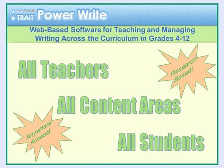 Web-Based Software for Teaching and Managing Writing Across the Curriculum in Grades 4-12.