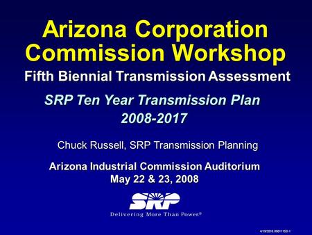 Arizona Corporation Commission Workshop