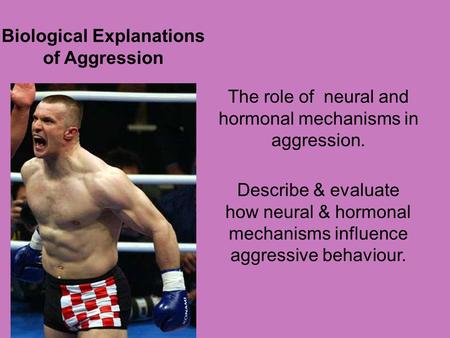 Biological Explanations of Aggression