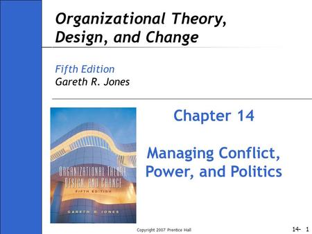 Managing Conflict, Power, and Politics