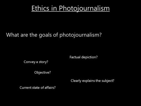 Ethics in Photojournalism