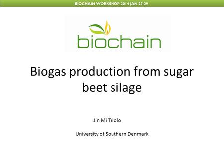 Biogas production from sugar beet silage