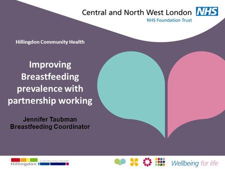 Hillingdon Community Health Improving Breastfeeding prevalence with partnership working Jennifer Taubman Breastfeeding Coordinator.