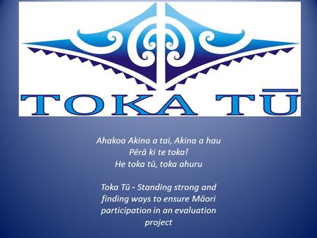 Ahakoa Akina a tai, Akina a hau Pērā ki te toka! He toka tū, toka ahuru Toka Tū - Standing strong and finding ways to ensure Māori participation in an.