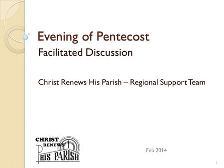 Evening of Pentecost Facilitated Discussion