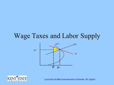 Lectures in Macroeconomics- Charles W. Upton Wage Taxes and Labor Supply.