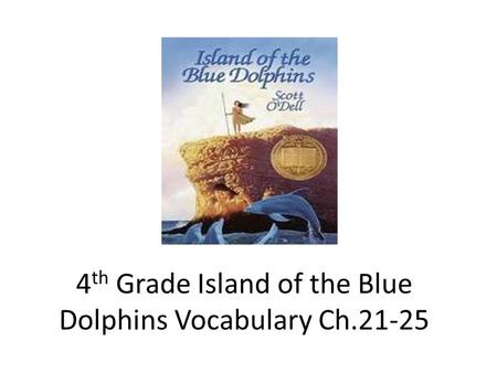 4 th Grade Island of the Blue Dolphins Vocabulary Ch.21-25.