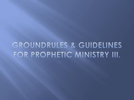  Prophecy and prophetic ministry is like a swimming pool. There is a shallow end that we all can safely use. This is operating in the gift of prophecy.
