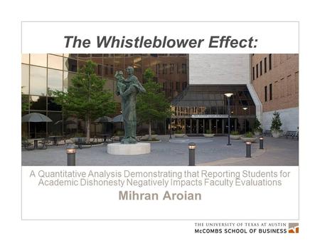 The Whistleblower Effect: A Quantitative Analysis Demonstrating that Reporting Students for Academic Dishonesty Negatively Impacts Faculty Evaluations.