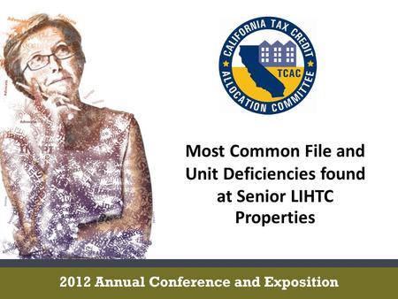 Most Common File and Unit Deficiencies found at Senior LIHTC Properties.