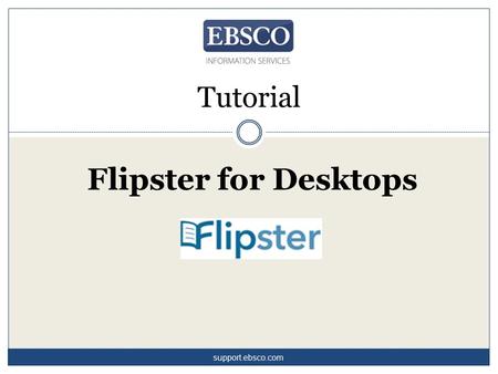 Tutorial Flipster for Desktops support.ebsco.com.