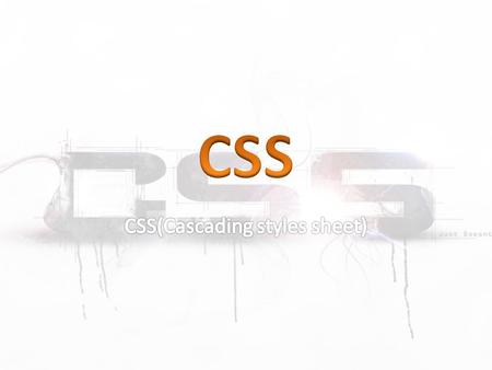 CSS normally control the html elements. Three Ways to Insert CSS There are three ways of inserting a style sheet: External style sheet Internal style.
