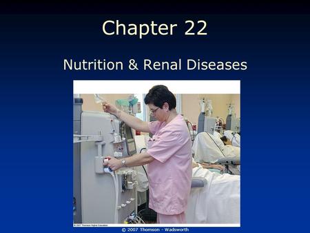 Nutrition & Renal Diseases