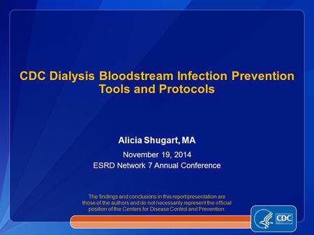 CDC Dialysis Bloodstream Infection Prevention Tools and Protocols