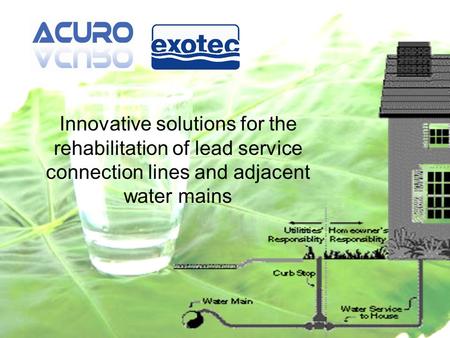 Innovative solutions for the rehabilitation of lead service connection lines and adjacent water mains.