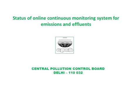 CENTRAL POLLUTION CONTROL BOARD