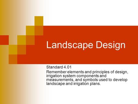 Landscape Design Standard 4.01