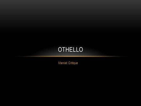 critical articles on othello