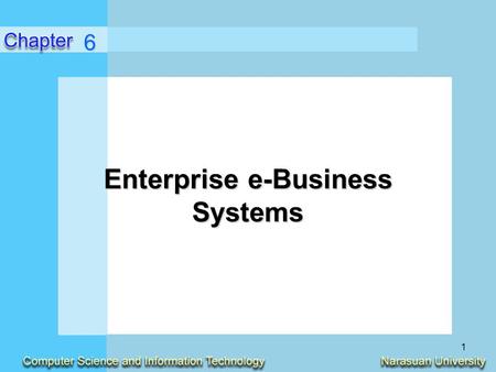 Enterprise e-Business Systems
