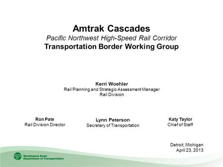 Transportation Border Working Group