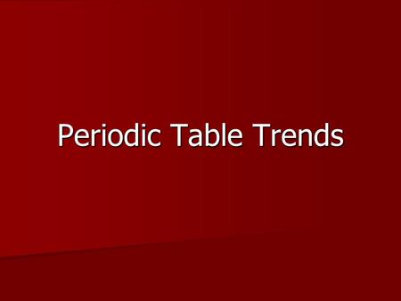 Periodic Table Trends. Ionization Energy Increasing or Decreasing?