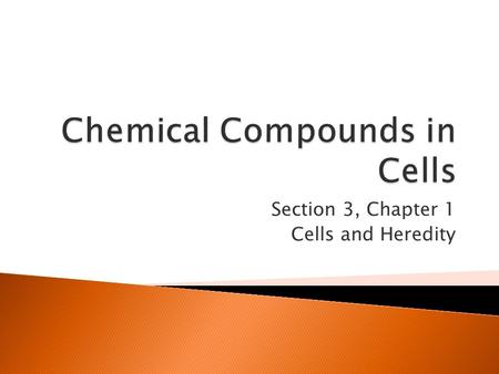 Chemical Compounds in Cells