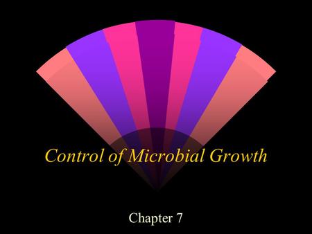 Control of Microbial Growth Chapter 7. History w Humans vs. Microbes infections diseases plagues epidemics pandemics.