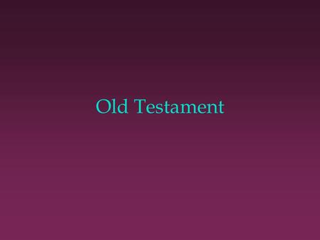 Old Testament. Mt. Hood Community College2 3 l The promises of God: bound up with the land of Canaan (Ge. 15:13-16)