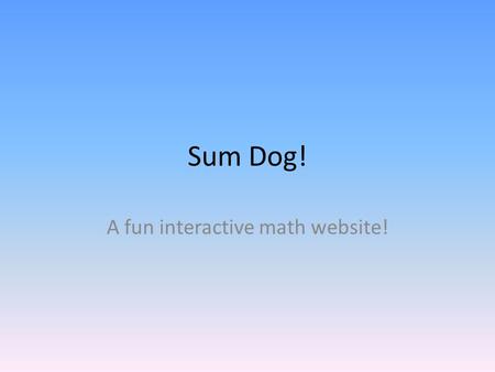 A fun interactive math website!
