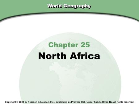 North Africa Chapter 25 World Geography