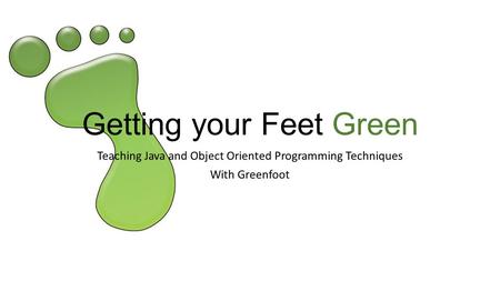 Getting your Feet Green