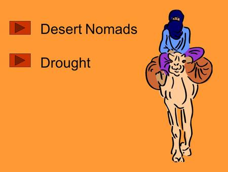 Desert Nomads Drought. People have been living in the desert for thousands of years. They have survived by collecting enough food and water to live –