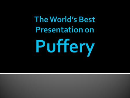 The World’s Best Presentation on Puffery