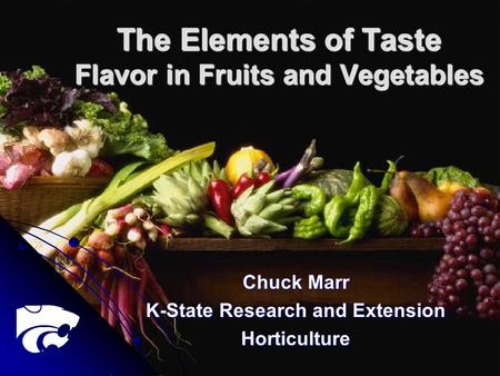The Elements of Taste Flavor in Fruits and Vegetables
