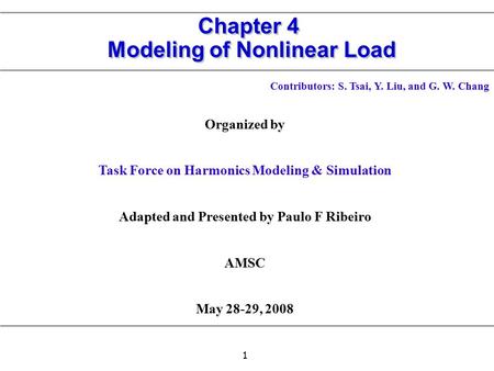 Chapter 4 Modeling of Nonlinear Load