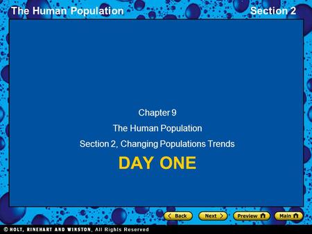 Section 2, Changing Populations Trends