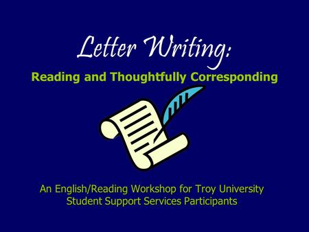 Letter Writing: Reading and Thoughtfully Corresponding